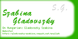 szabina gladovszky business card
